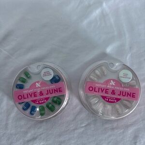 Olive & June The Instant Mani - Short Squoval, & Round Short- 42ct - Lot of 2